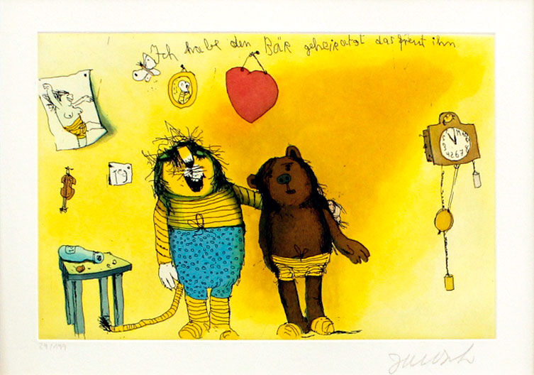 janosch-ich-habe-den-baer-geheiratet-das-freut-ihn-ungerahmt-kunst-radierung janosch-ich-habe-den-baer-geheiratet-das-freut-ihn-ungerahmt-kunst-radierung