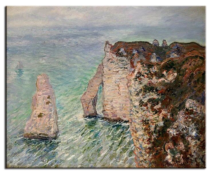 Claude Monet Bilder - Aiguille und Porte D'Aval in Etretat-90 x 110 cm