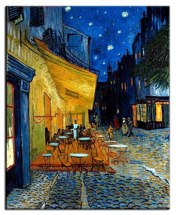 Vincent van Gogh - Cafeterrasse am Abend Vincent van Gogh - Caféterrasse am Abend-60 x 70 cm