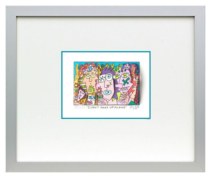 james-rizzi-i-cant-make-up-my-mind-gerahmt-kunst-3d