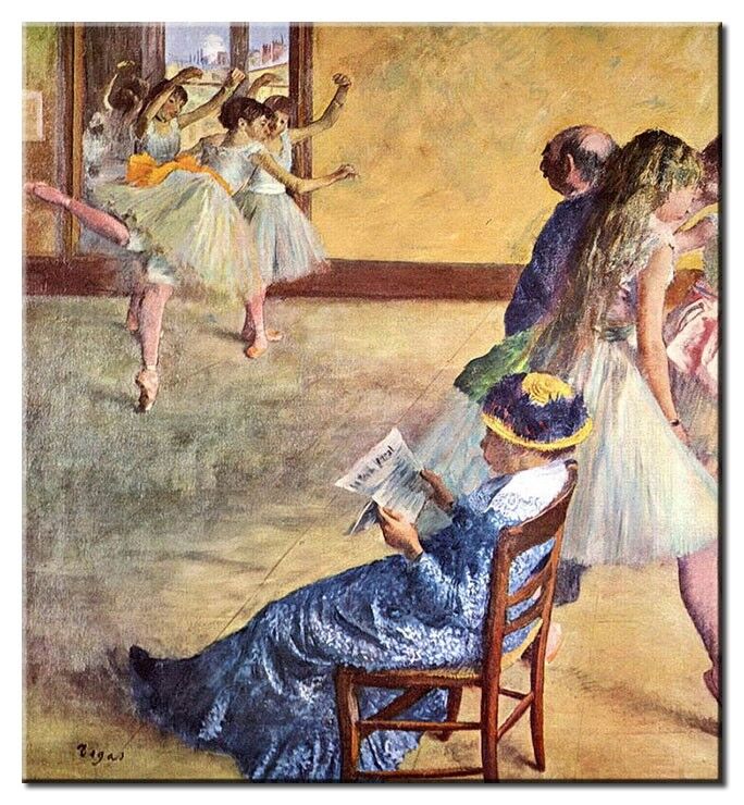 Leinwandbild Edgar Degas - Tanzunterricht bei Madame Cardinal