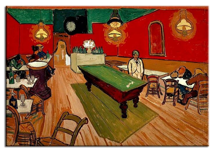 Vincent van Gogh - Das Nachtcafe -80 x 120 cm