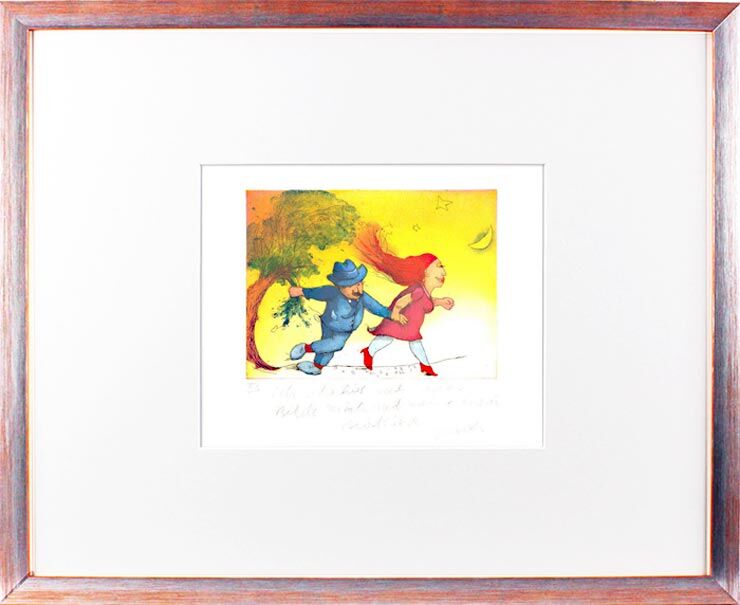 janosch-ich-sehe-hier-auf-diesem-bilde-mich-verlobt-mit-gerahmt-kunst-radierung