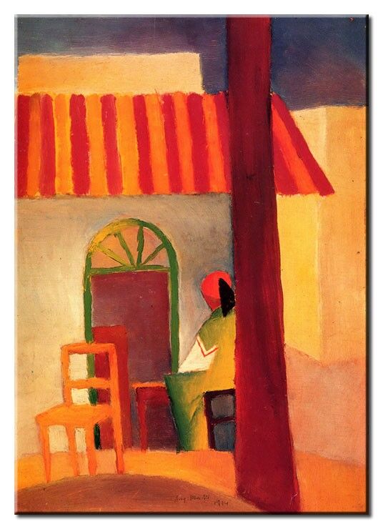 Leinwandbild August Macke - Türkisches Café I August Macke Bilder - Türkisches Café I-60 x 80 cm