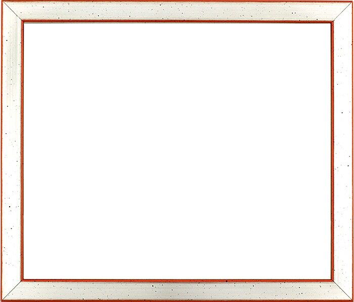 rizzi bilderrahmen silber-orange x James Rizzi Bilderrahmen Silber-Orange mit Museumsglas