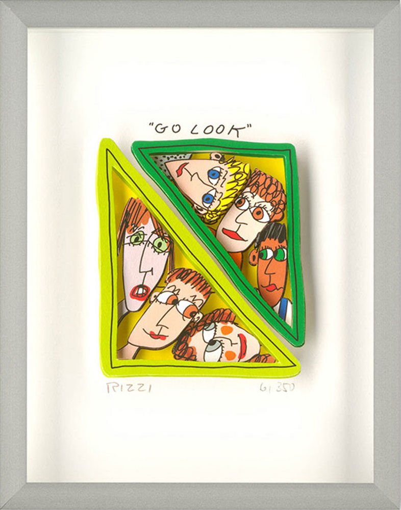 James Rizzi - GO LOOK - Original 3D Bild drucksigniert
