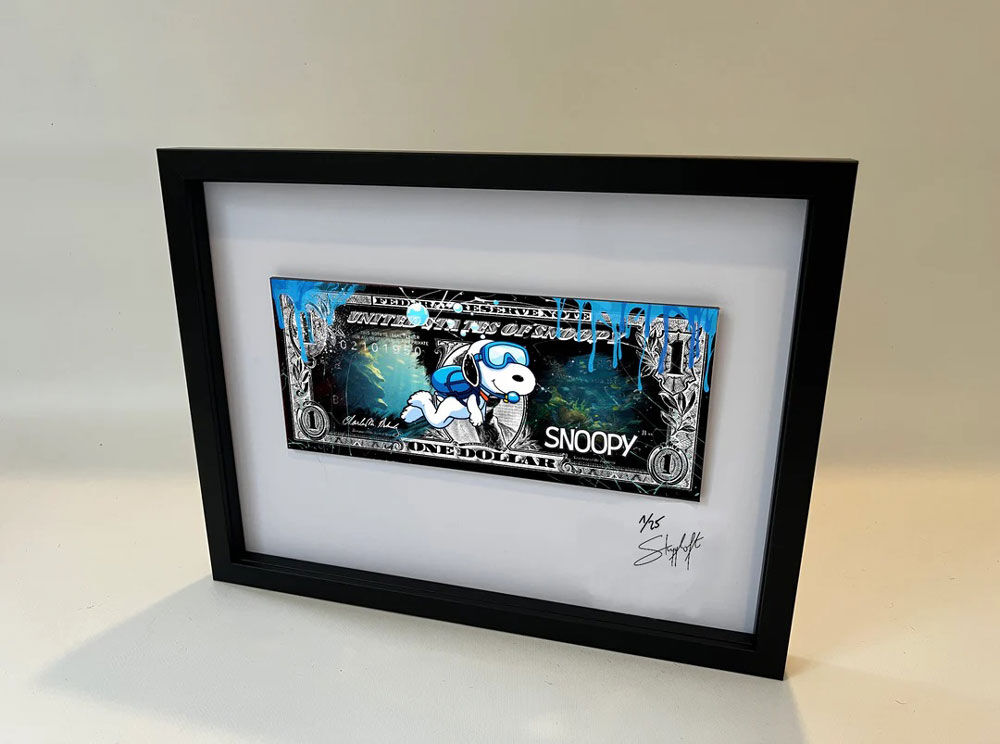 skyyloft-snoopy-under-water-dollar-gerahmt