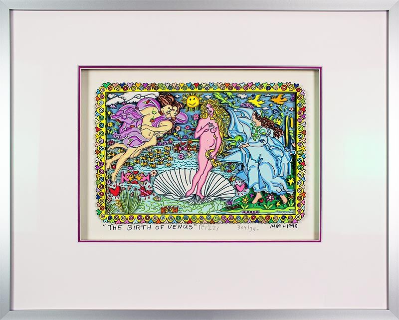 james-rizzi-the-birth-of-venus-gerahmt-alu-silber