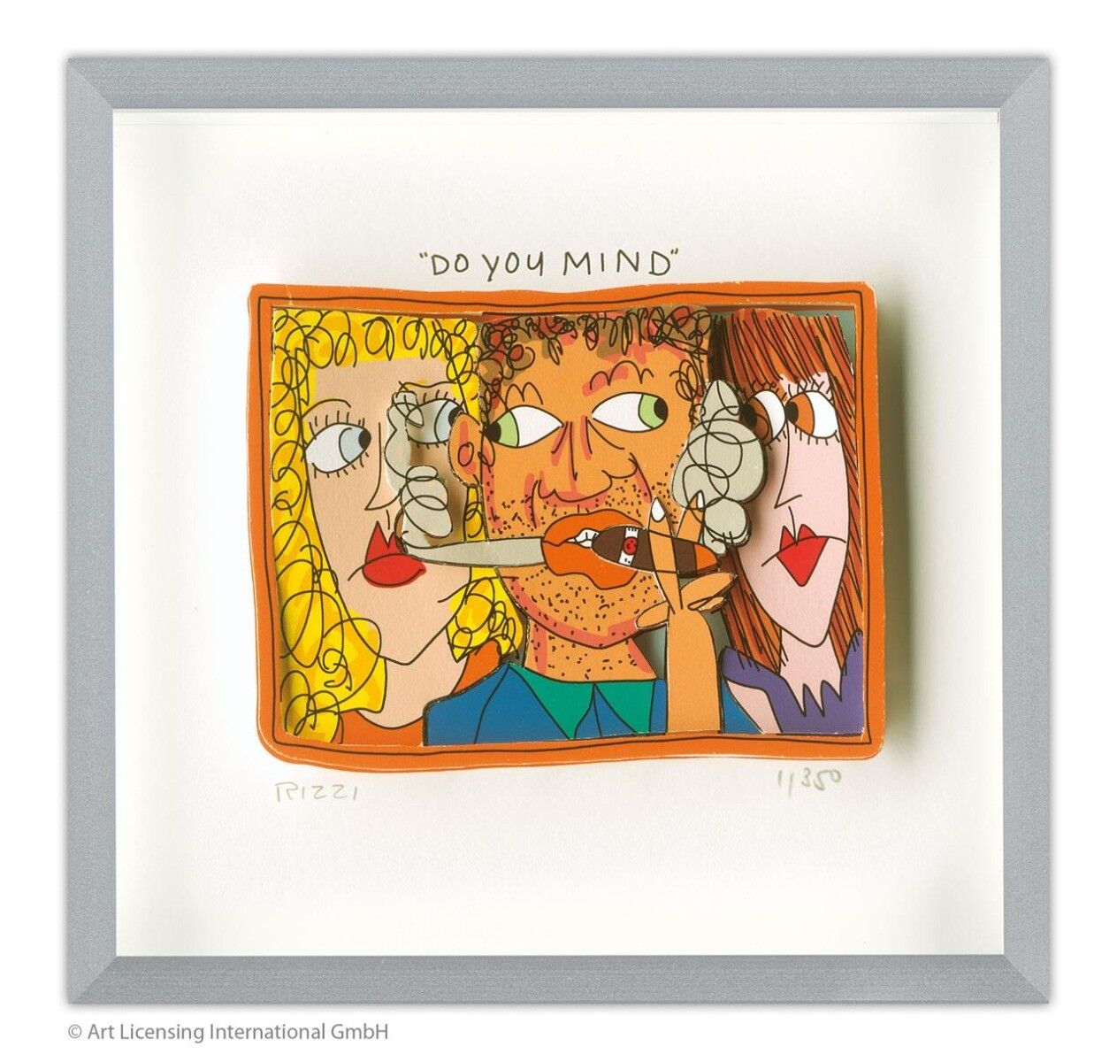 james-rizzi-do-you-mind-gerahmt-kunst-3d james-rizzi-do-you-mind-gerahmt-kunst-3d