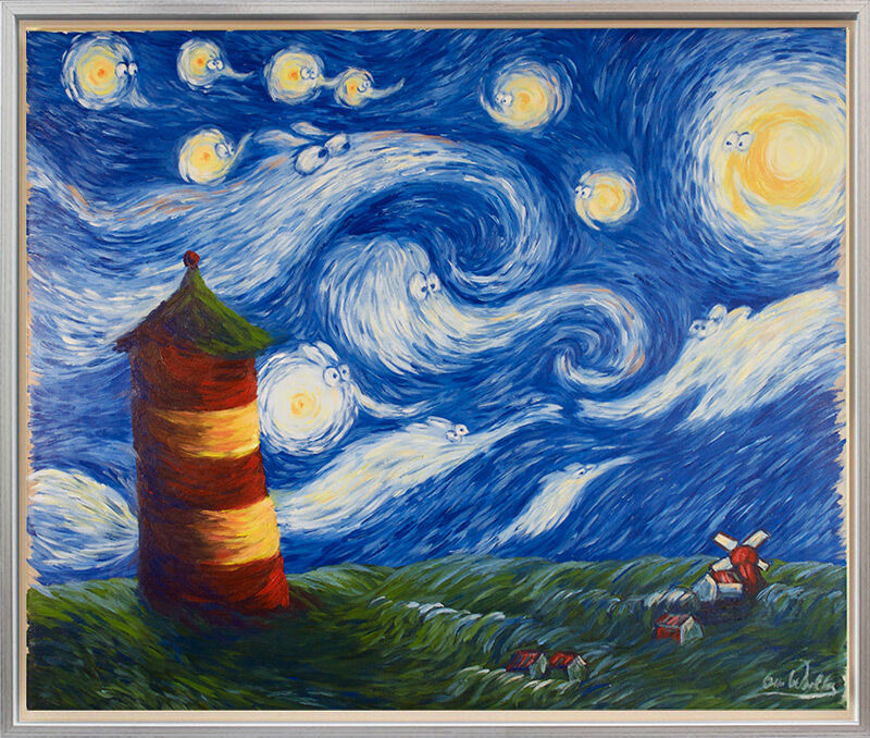 otto-waalkes-sternennacht-gerahmt-van-gogh otto-waalkes-sternennacht-gerahmt-van-gogh