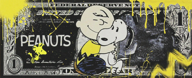 skyyloft-peanuts-dollar-nummer1-ungerahmt