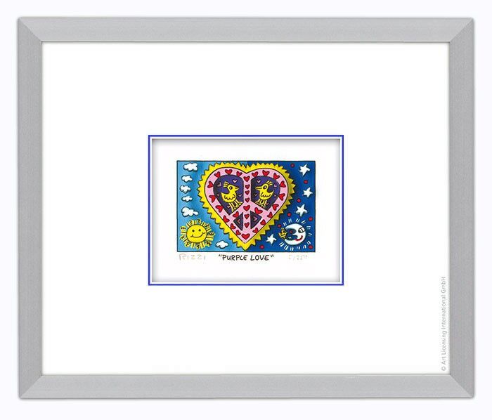 james-rizzi-purple-love-gerahmt-kunst-3d james-rizzi-purple-love-gerahmt-kunst-3d