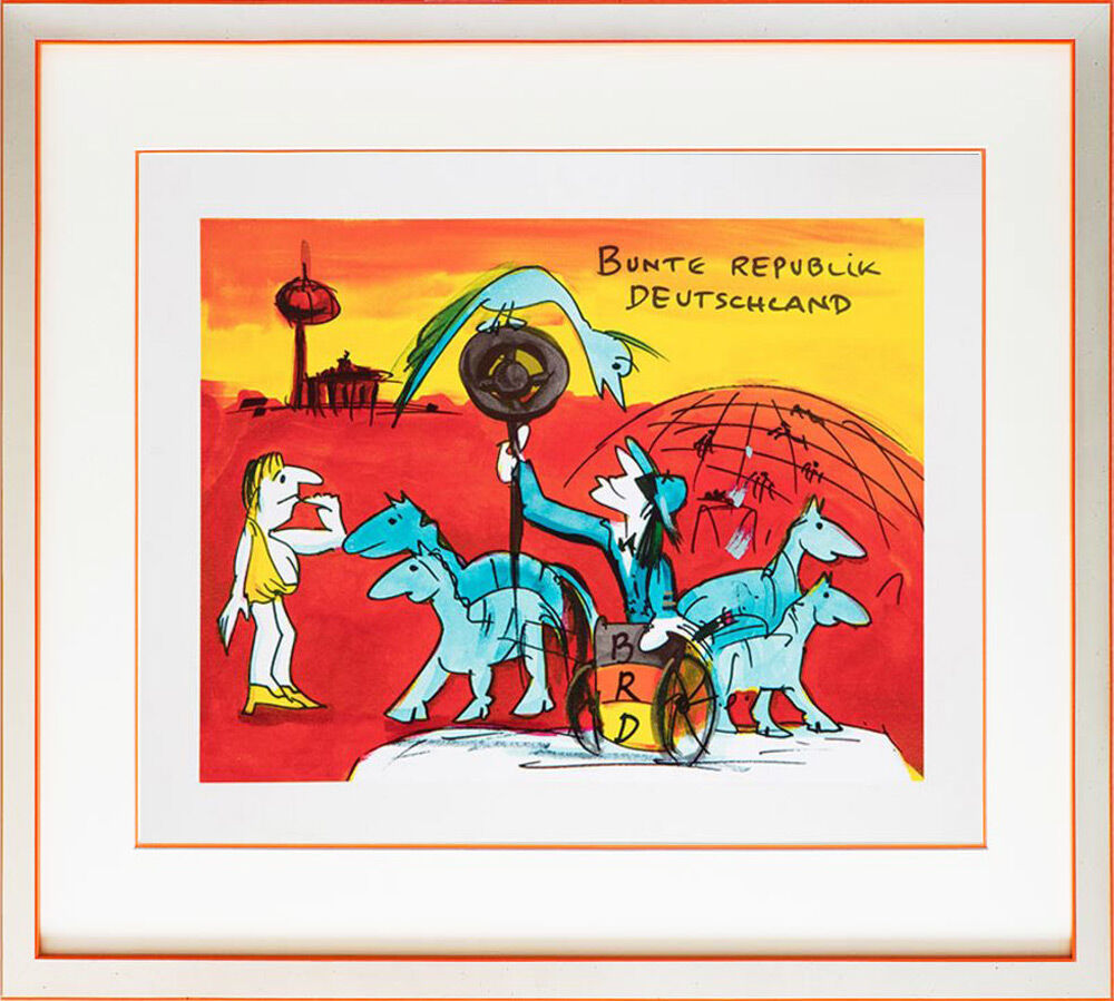 udo-lindenberg-bunte-republik-gerahmt-silber-orange