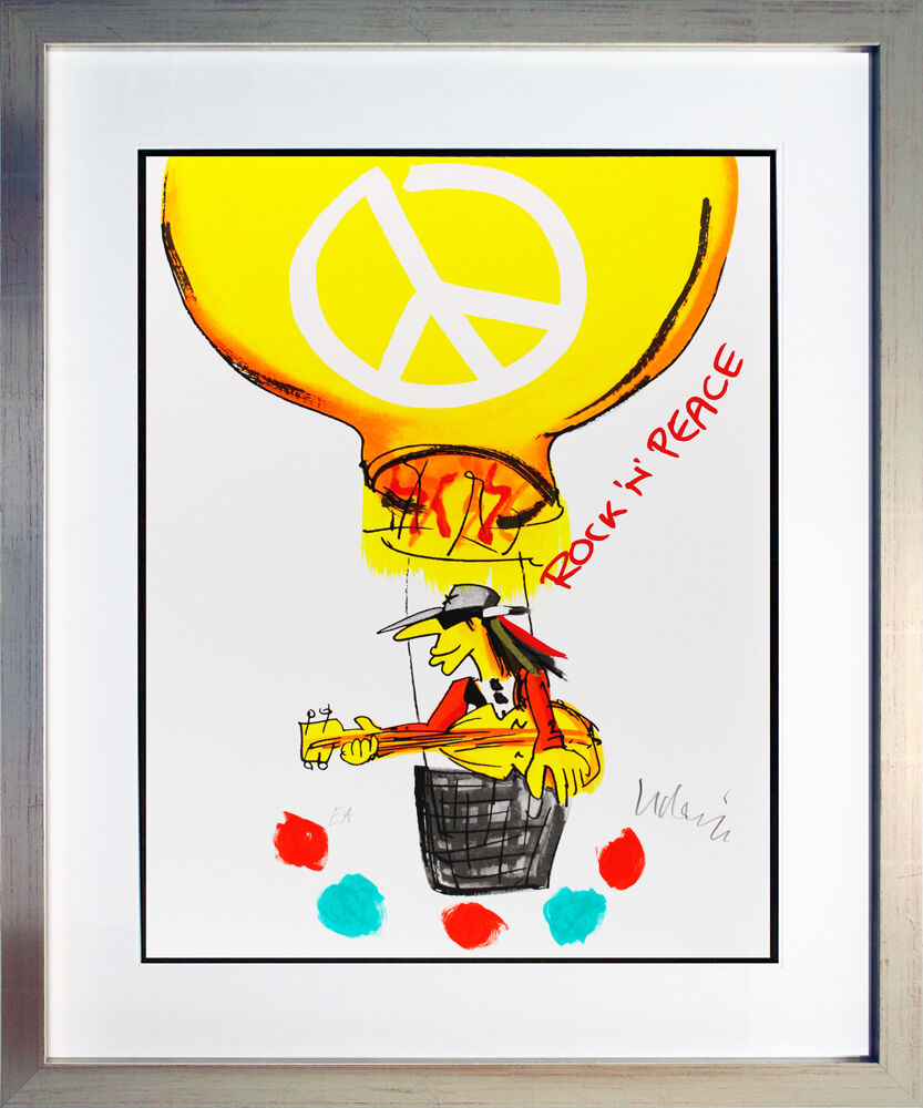 Udo Lindenberg UNIKAT  - ROCK - N - PEACE - veredelt durch Handbemalung