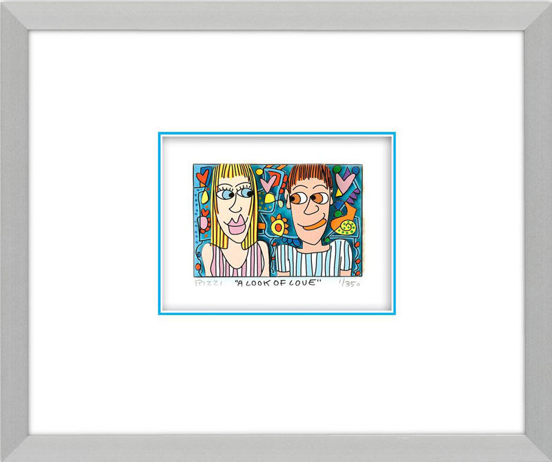 James Rizzi - A LOOK OF LOVE - Original 3D Bild drucksigniert 