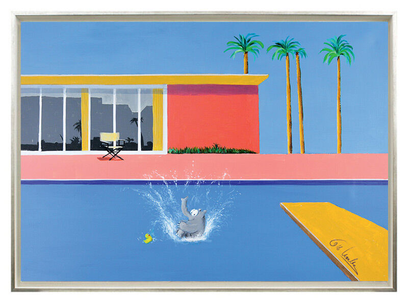 otto-waalkes-bigger-splash-gerahmt-david-hockney-ottifant otto-waalkes-bigger-splash-gerahmt-david-hockney-ottifant