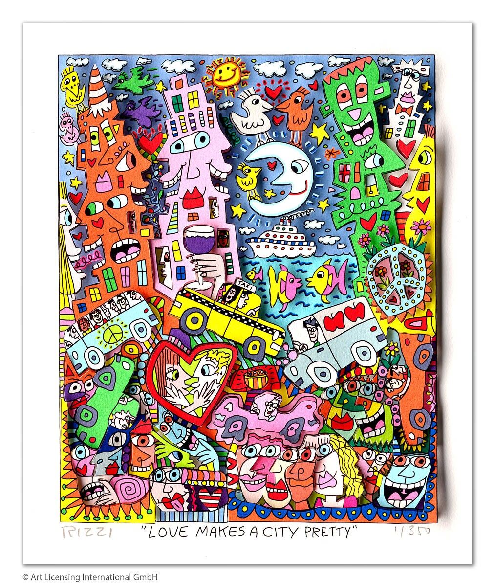 james-rizzi-love-makes-a-city-pretty-ungerahmt-kunst-3d james-rizzi-love-makes-a-city-pretty-ungerahmt-kunst-3d
