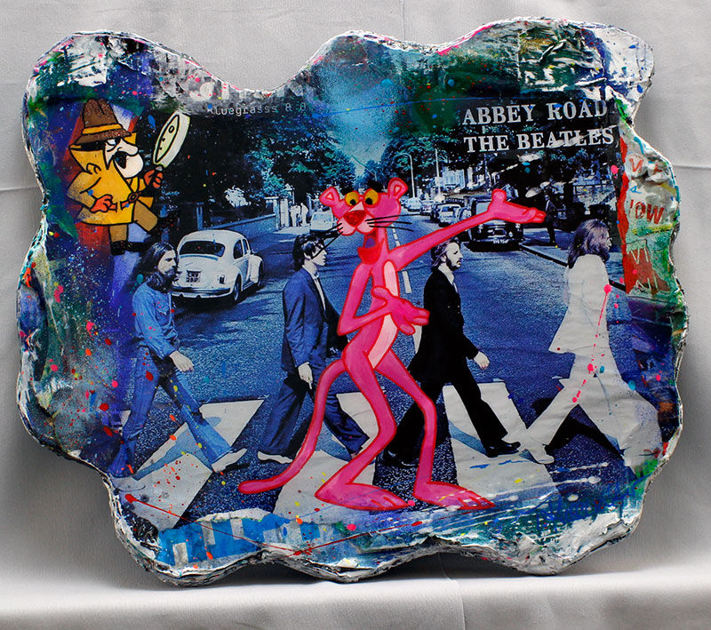 Tanja Kiesewalter - HELLO ABBEY ROAD - Unikat Collage auf Alu-Dibond Tanja Kiesewalter - HELLO ABBEY ROAD - Unikat Collage auf Alu-Dibond