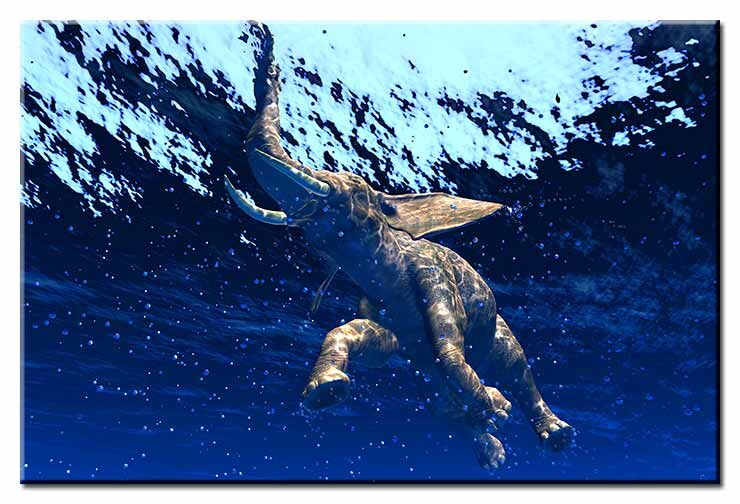 Jumbo Bubbles - Elephant under water - Modernes Leinwandbild Modernes Leinwandbild - Jumbo Bubbles - Elephant under water