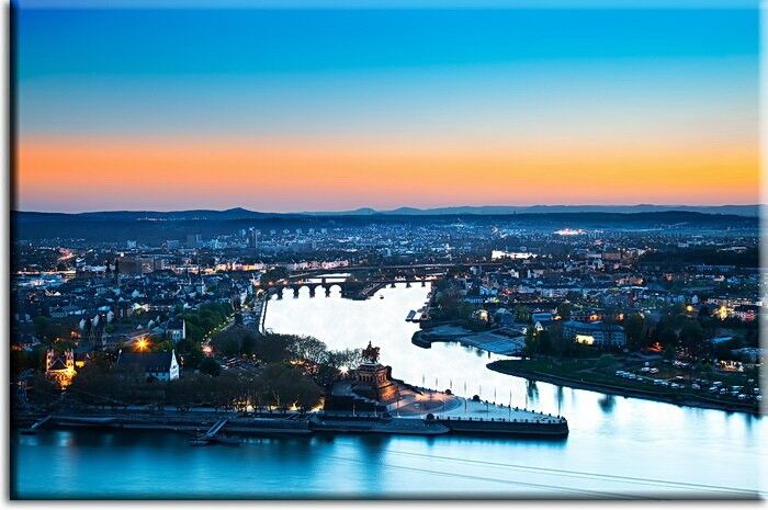Leinwandbild Abendstimmung Koblenz Leinwandbild Koblenz Abendstimmung