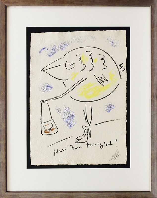 Helge Schneider - HAVE FUN TONIGHT 2 original Kohlezeichnung auf Büttenpapier Helge Schneider - HAVE FUN TONIGHT 2 original Kohlezeichnung auf Büttenpapier