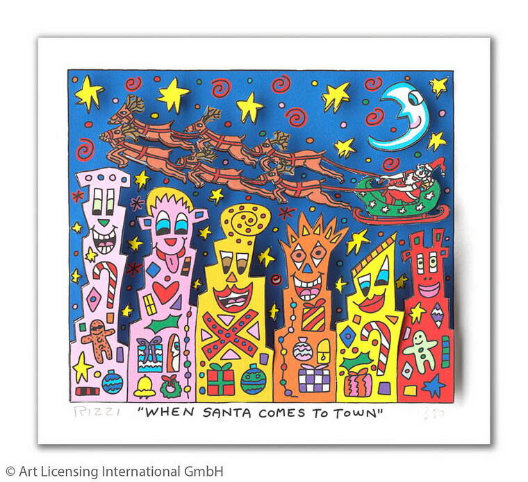 james-rizzi-when-santa-comes-to-town-ungerahmt-kunst-3d