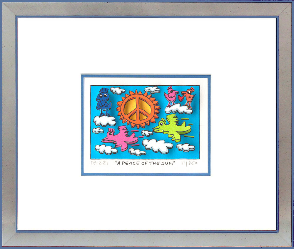 james-rizzi-a-peace-of-the-sun-blaues-PP-rahmen-silber-blau