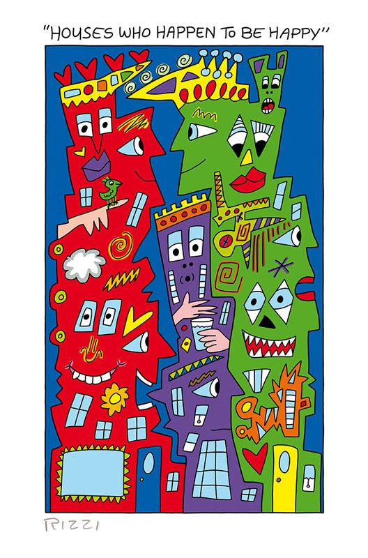 james-rizzi-houses-who-happen-to-be-happy-ungerahmt-kunst-3d james-rizzi-houses-who-happen-to-be-happy-ungerahmt-kunst-3d