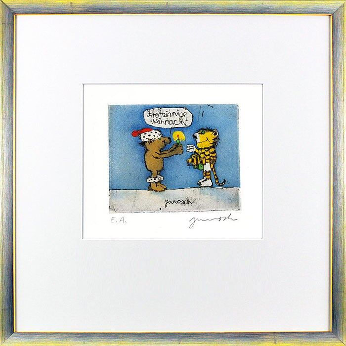 janosch-frohsinnige-weihnachten-gerahmt-kunst-radierung janosch-frohsinnige-weihnachten-gerahmt-kunst-radierung