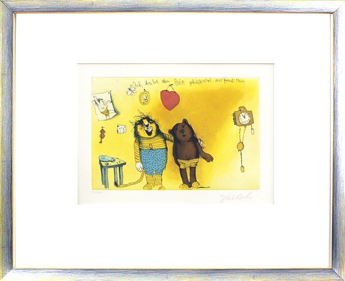 janosch-ich-habe-den-baer-geheiratet-das-freut-ihn-gerahmt-kunst-radierung janosch-ich-habe-den-baer-geheiratet-das-freut-ihn-gerahmt-kunst-radierung