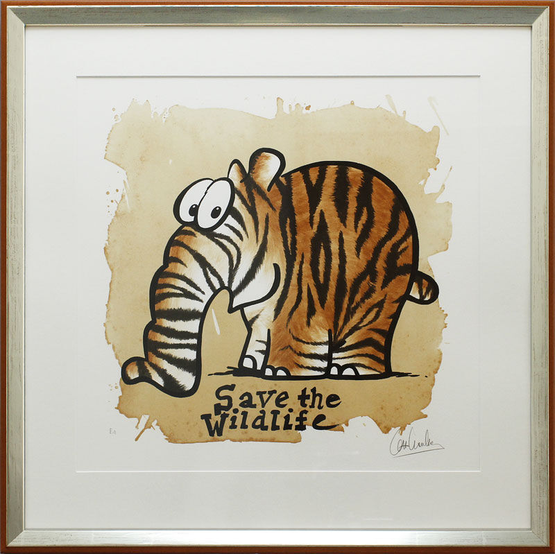 otto-waalkes-save-the-wildlife-gerahmt-ottifant-tiger