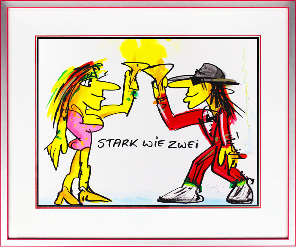 Udo Lindenberg Bilder - STARK WIE ZWEI - Original Grafik handsigniert   