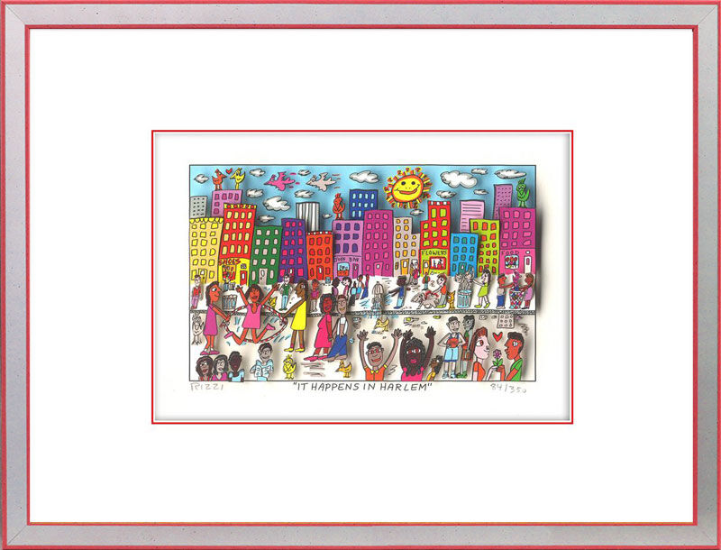 james-rizzi-it-happens-in-harlem-gerahmt-kunst-3d james-rizzi-it-happens-in-harlem-gerahmt-kunst-3d