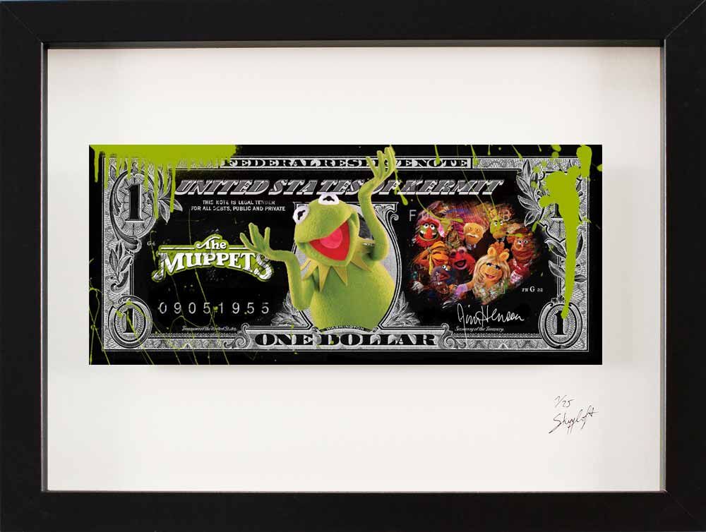 skyyloft-kermit-dollar-gerahmt
