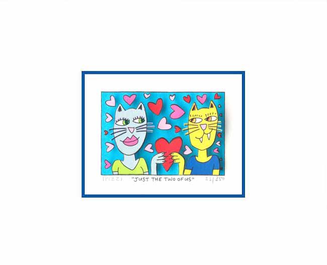 james-rizzi-just-the-two-of-us-blau-ungerahmt