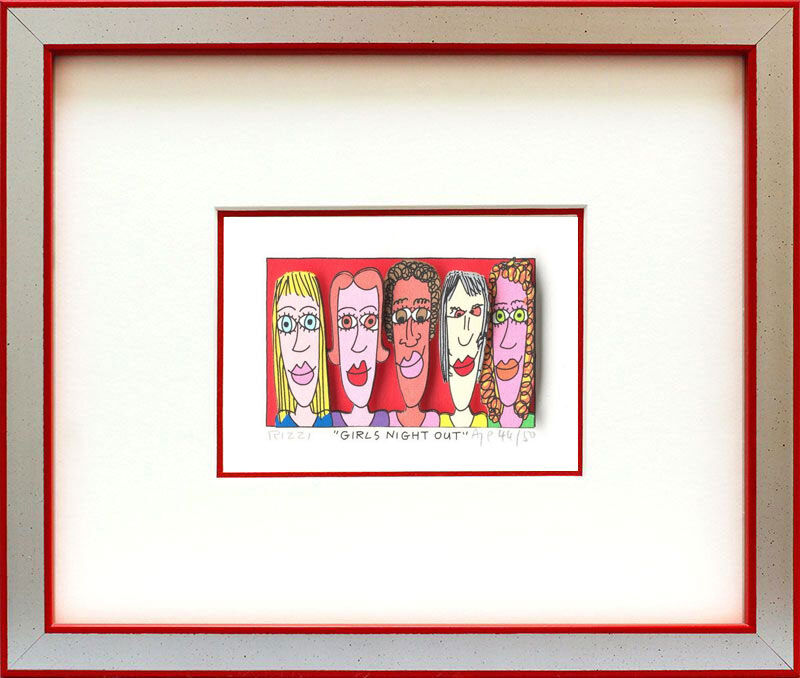 james-rizzi-girls-night-out-gerahmt-kunst-3d