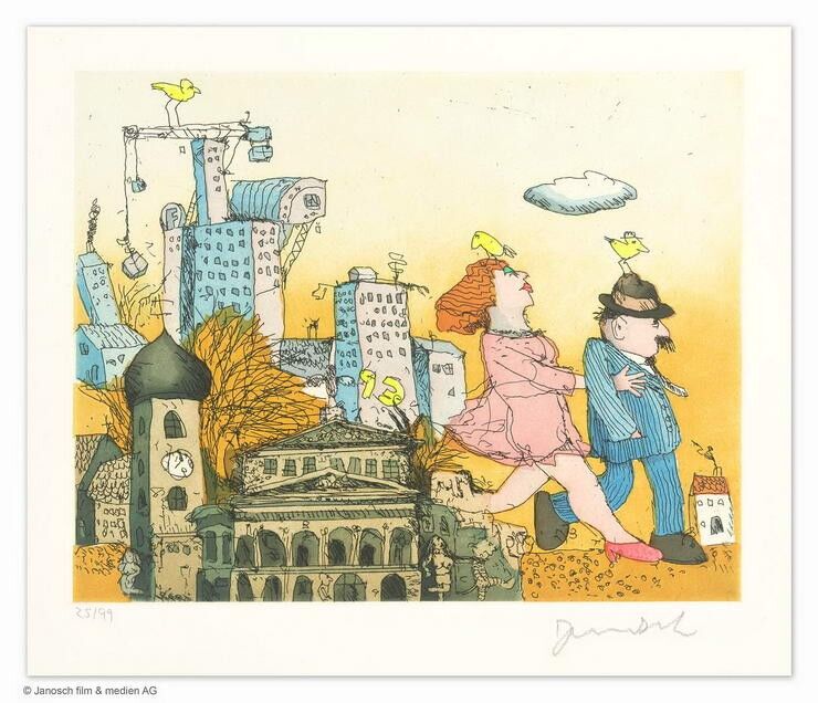 janosch-frankfurt-am-main-ungerahmt-kunst-radierung janosch-frankfurt-am-main-ungerahmt-kunst-radierung