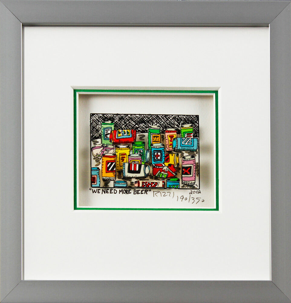 james-rizzi-we-need-more-beer-gerahmt-aluminium