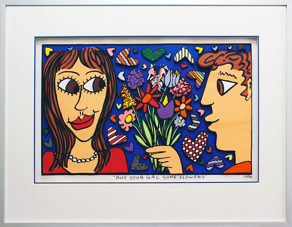 james-rizzi-buy-your-gal-some-flowers-gerahmt