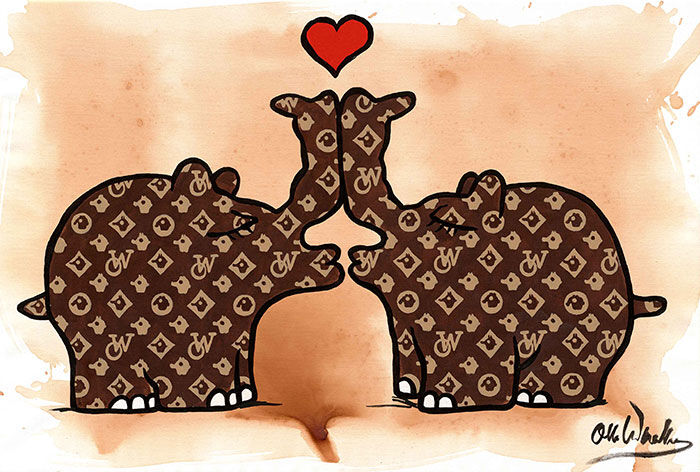 otto-waalkes-otto-wuitton-love-ungerahmt-louis-vuitton-ottifant