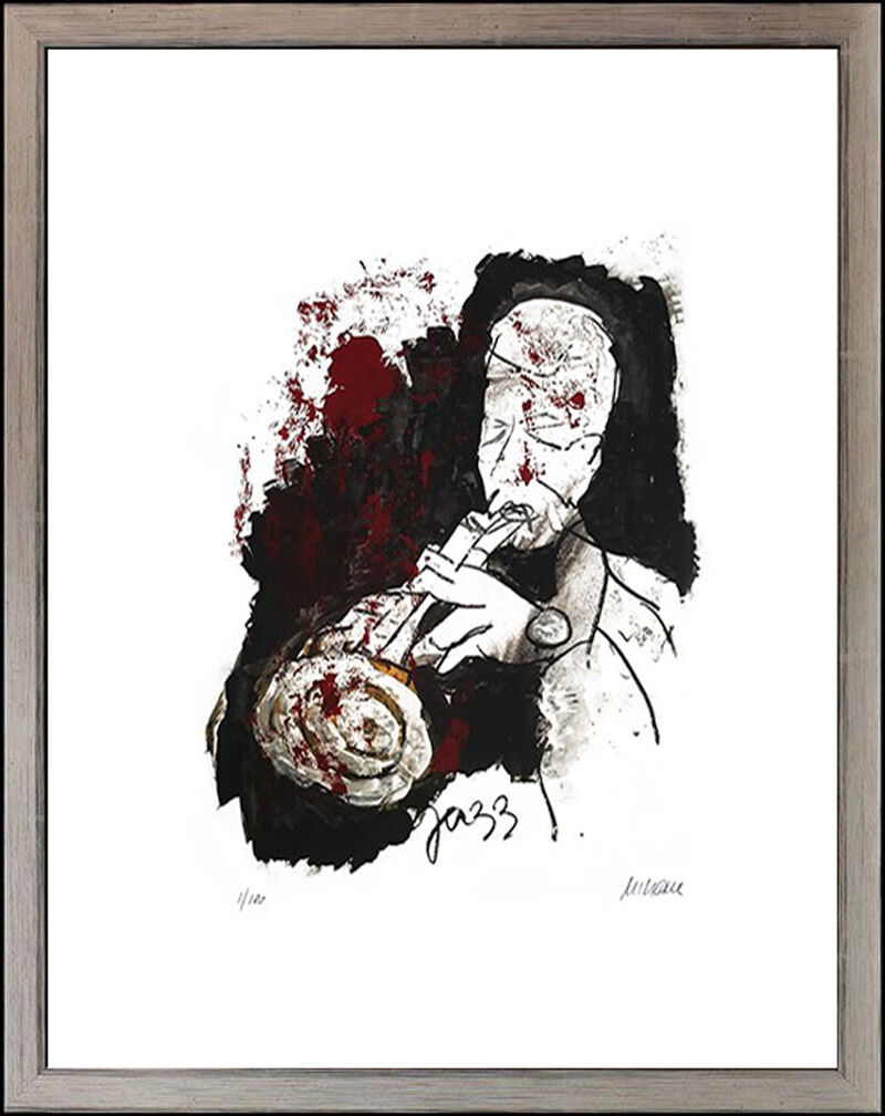 Armin Mueller-Stahl - TROMPETER - Original Pigmentgrafik - limitiert und handsigniert Armin Mueller-Stahl - TROMPETER - Original Pigmentgrafik - limitiert und handsigniert