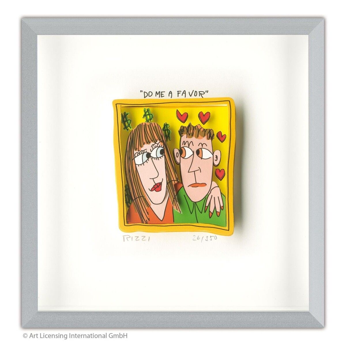 james-rizzi-do-me-a-favour-gerahmt-kunst-3d james-rizzi-do-me-a-favour-gerahmt-kunst-3d