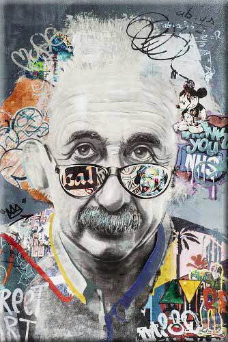 mischtechnik-albert-einstein-popart