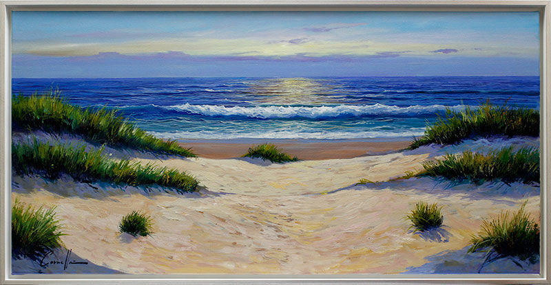 JOAN PUERTO CORNELLA - WELLEN IM ABENDLICHT - Originalgemälde JOAN PUERTO CORNELLA - WELLEN IM ABENDLICHT - Originalgemälde