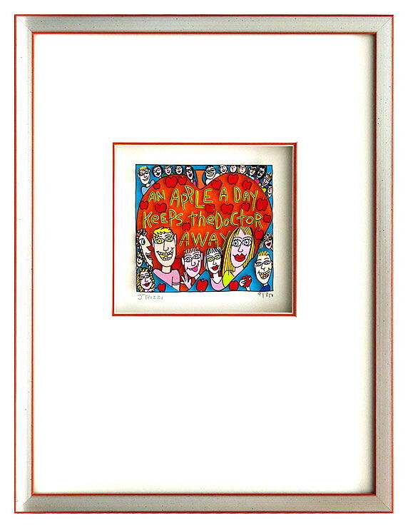 james-rizzi-an-apple-a-day-gerahmt-kunst-3d james-rizzi-an-apple-a-day-gerahmt-kunst-3d