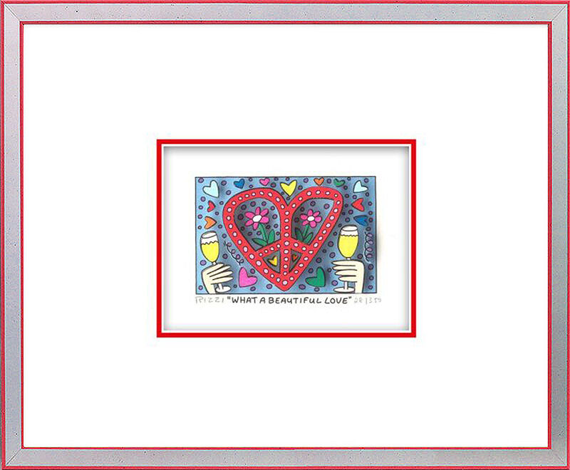 james-rizzi-what-a-beautiful-love-gerahmt-silber-rot james-rizzi-what-a-beautiful-love-gerahmt-silber-rot