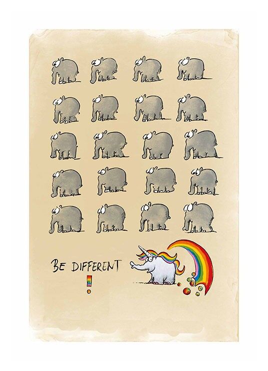 otto-waalkes-be-different-einhorn-ungerahmt-art-ottifant