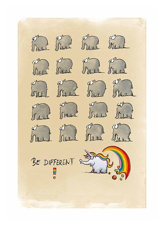 otto-waalkes-be-different-einhorn-ungerahmt-art-ottifant otto-waalkes-be-different-einhorn-ungerahmt-art-ottifant