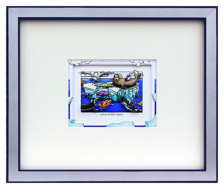 Branko - LIFE IN THE DEEP FREEZE - Original 3D Bild handsigniert