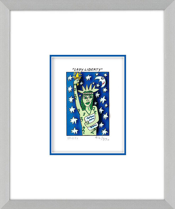 james-rizzi-lady-liberty-silber-gerahmt